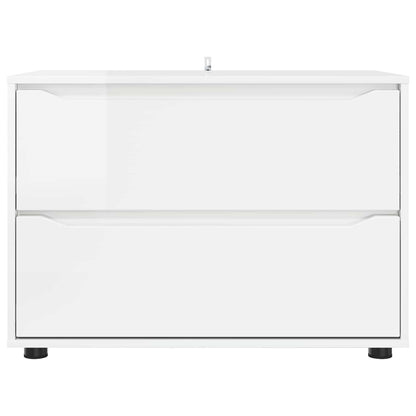 Armadio 80 x 48 x 57 cm Legno ingegnerizzato Bianco Lucido