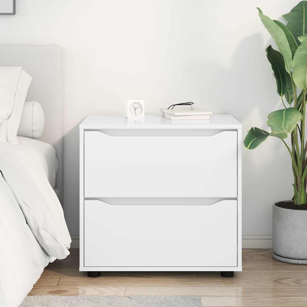 Armadio Bianco Lucido 60 x 48 x 57 cm Legno multistrato | homemem39