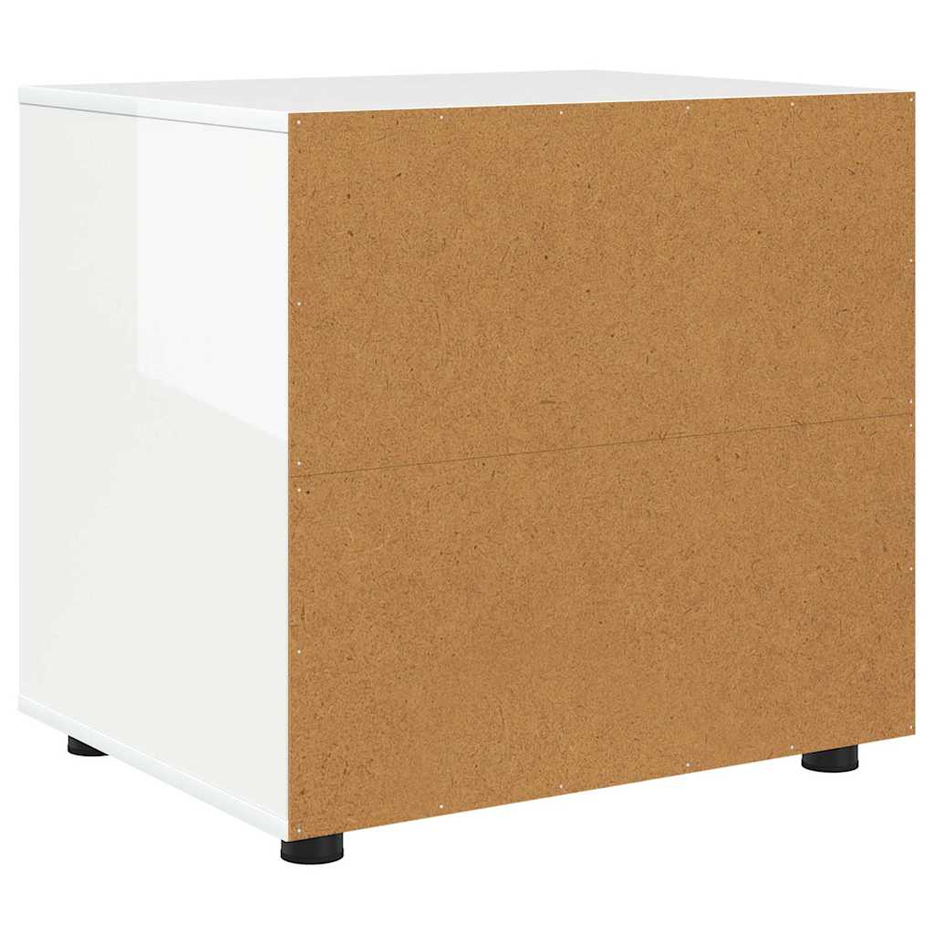 Armadio Bianco Lucido 60 x 48 x 57 cm Legno multistrato | homemem39
