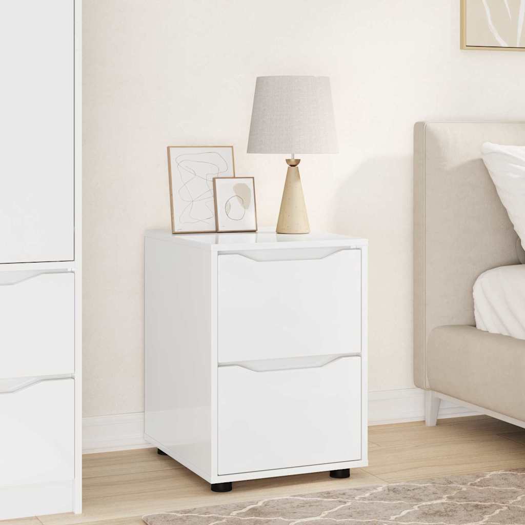 Armadio Bianco Lucido 40 x 48 x 57 cm Legno multistrato