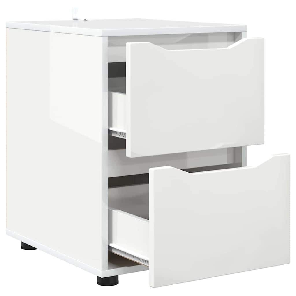 Armadio Bianco Lucido 40 x 48 x 57 cm Legno multistrato