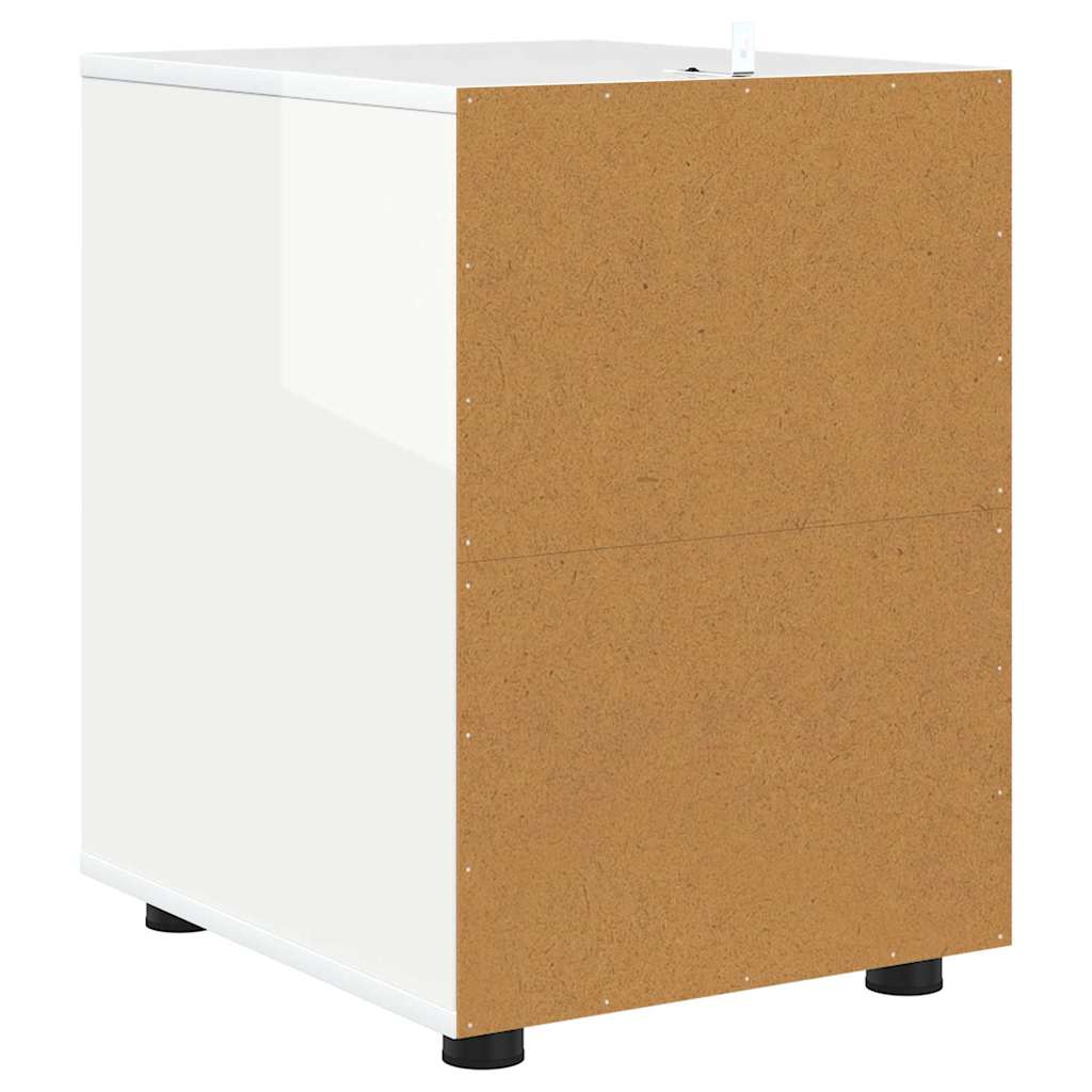 Armadio Bianco Lucido 40 x 48 x 57 cm Legno multistrato | homemem39