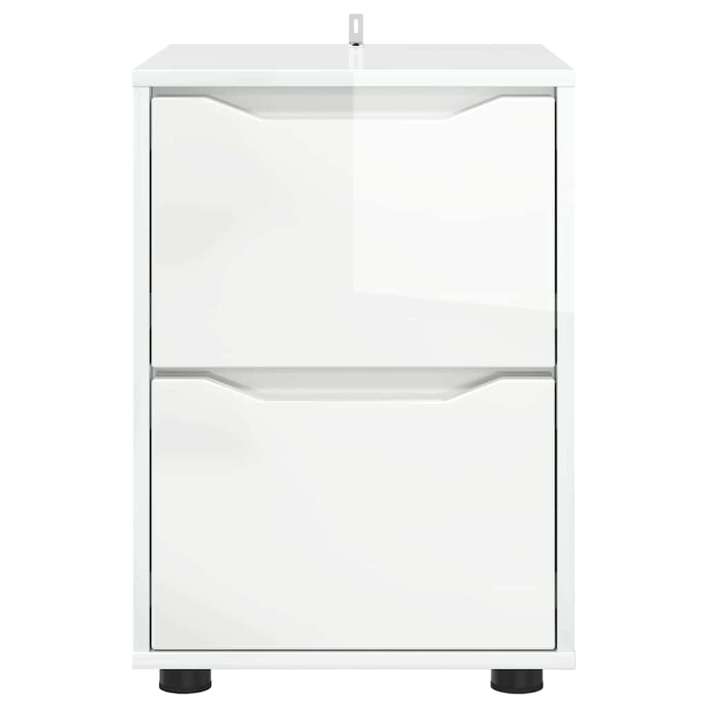Armadio Bianco Lucido 40 x 48 x 57 cm Legno multistrato