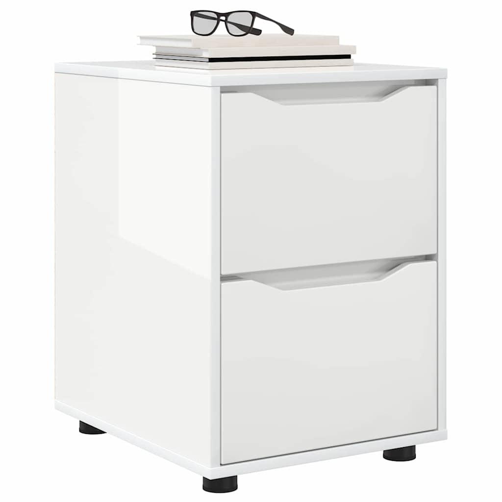 Armadio Bianco Lucido 40 x 48 x 57 cm Legno multistrato