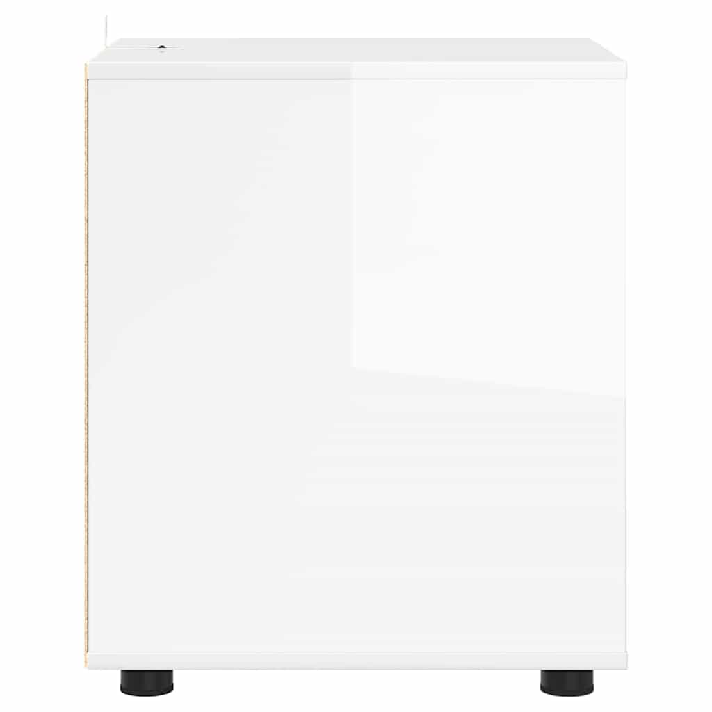 Armadio Bianco Lucido 40 x 48 x 57 cm Legno multistrato