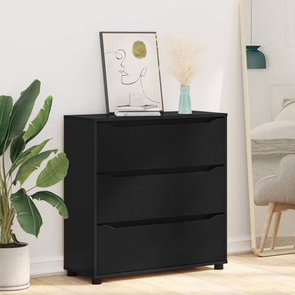 Armadio 80 x 31 x 81 cm Legno ingegnerizzato Nero