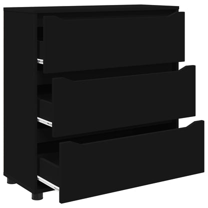 Armadio 80 x 31 x 81 cm Legno ingegnerizzato Nero