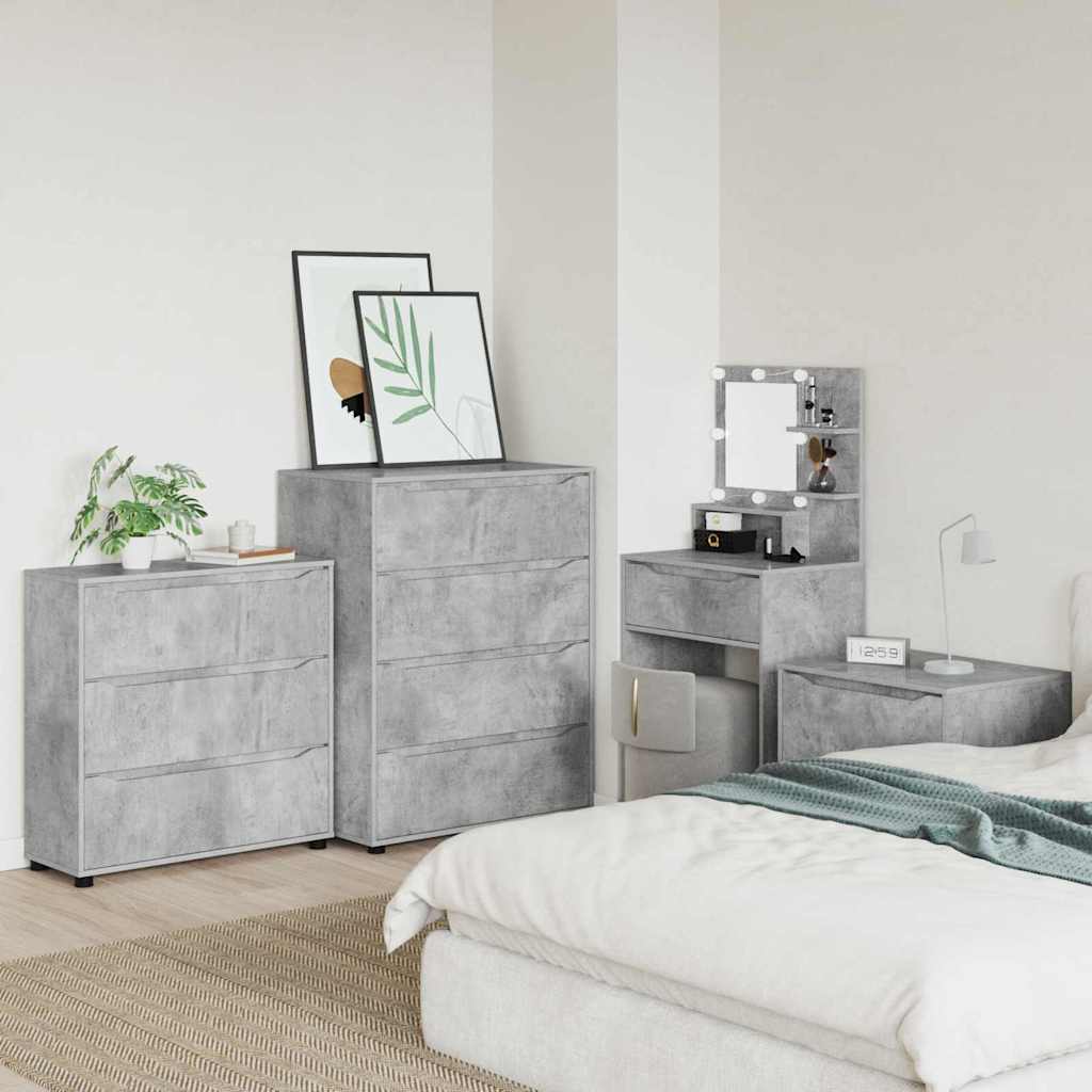 Armadio Grigio cemento 80 x 31 x 81 cm Legno multistrato | homemem39