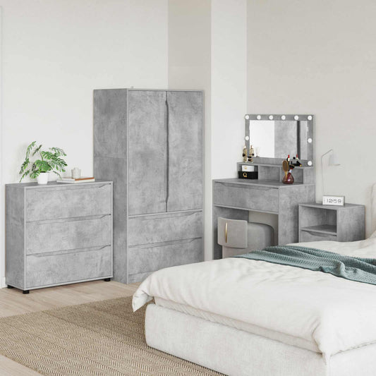 Armadio Grigio cemento 80 x 31 x 81 cm Legno multistrato