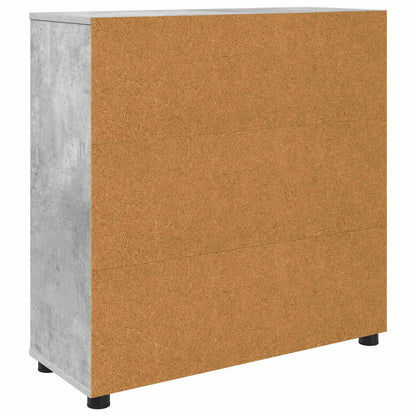 Armadio 80 x 31 x 81 cm Legno ingegnerizzato Grigio cemento