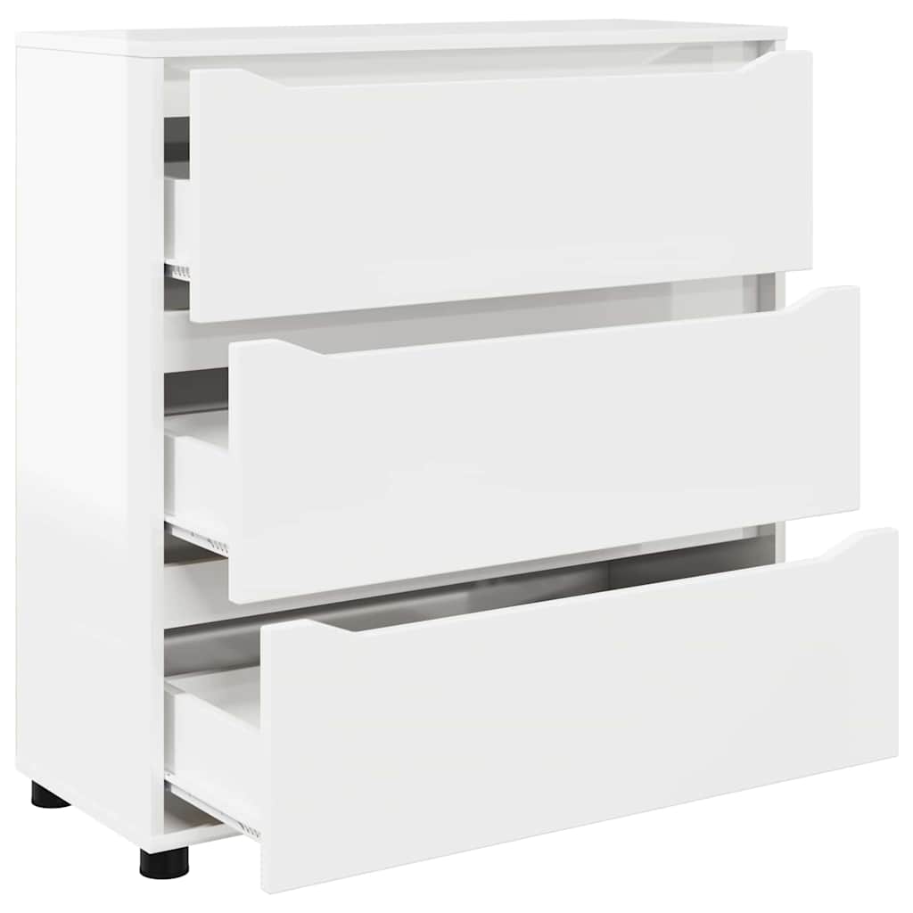 Armadio Bianco Lucido 80 x 31 x 81 cm Legno multistrato | homemem39