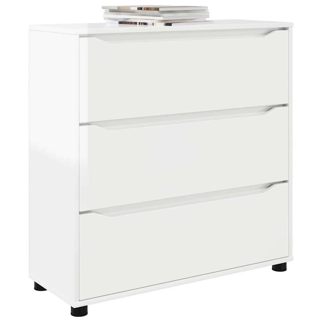 Armadio Bianco Lucido 80 x 31 x 81 cm Legno multistrato | homemem39