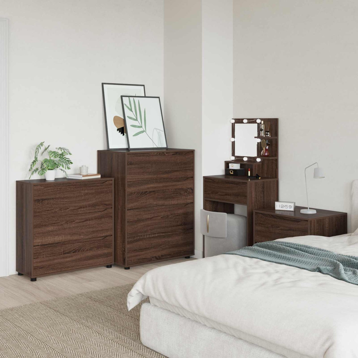 Armadio 80 x 31 x 81 cm Legno ingegnerizzato Rovere Marrone