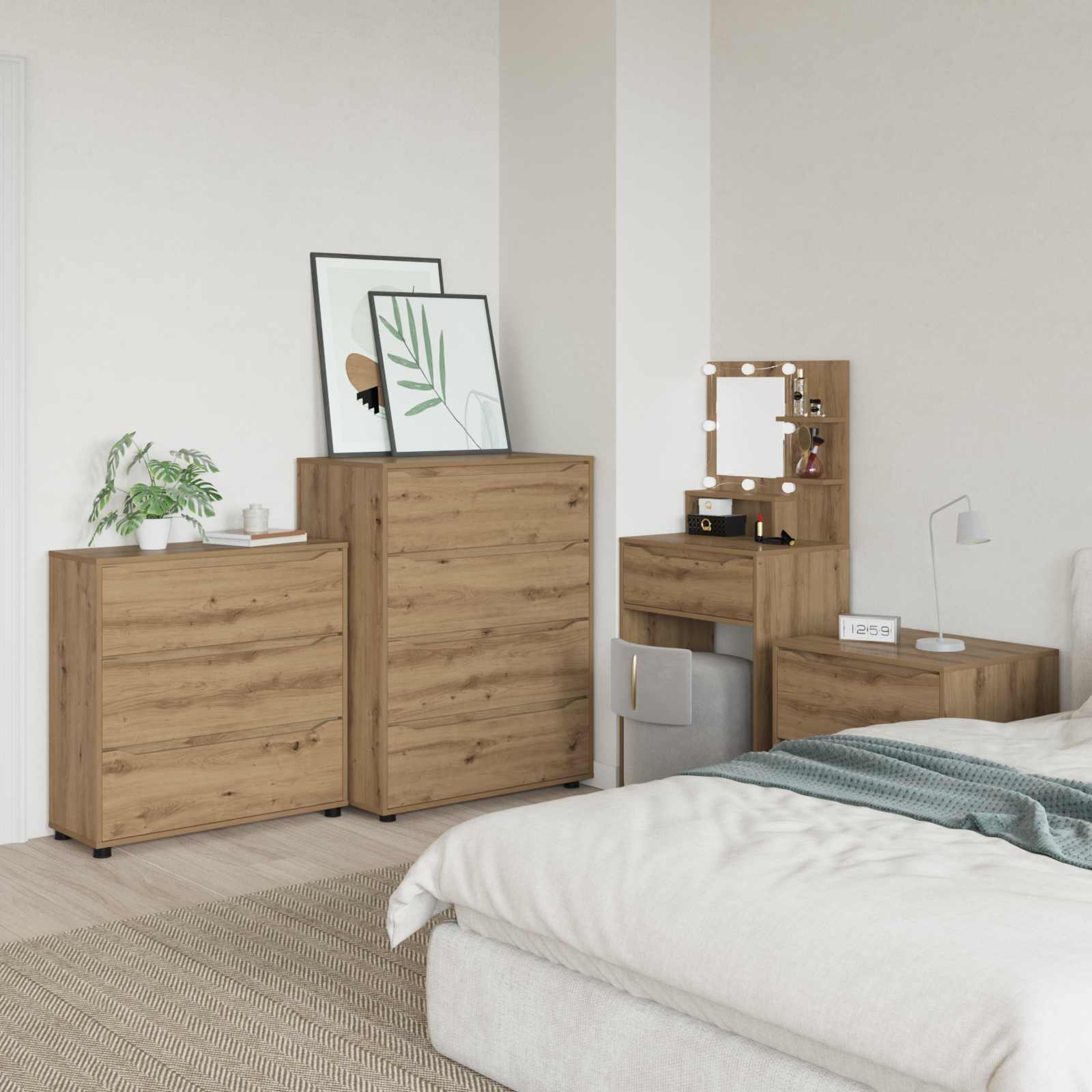 Armadio 80 x 31 x 81 cm Legno ingegnerizzato Rovere artigianale - homemem39