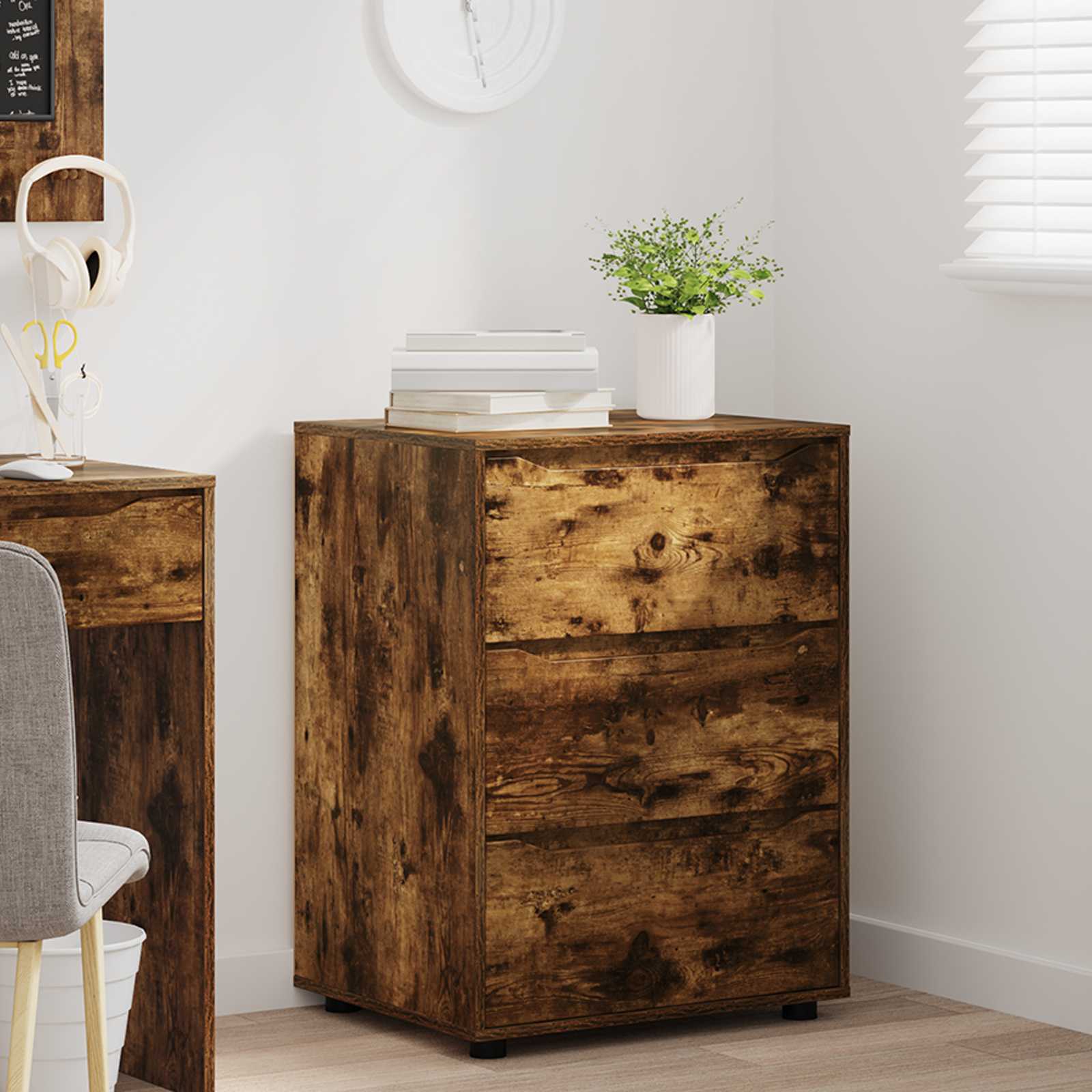Armadio 60 x 48 x 81 cm Legno ingegnerizzato Rovere fumé | homemem39