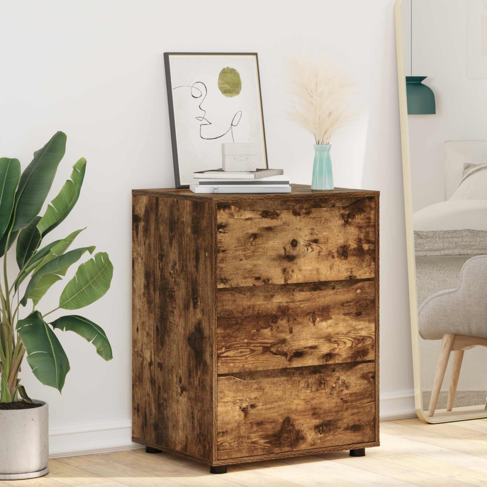 Armadio 60 x 48 x 81 cm Legno ingegnerizzato Rovere fumé | homemem39