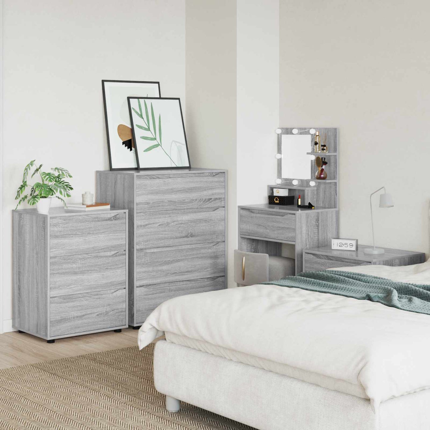 Armadio 60 x 48 x 81 cm Legno ingegnerizzato Grigio Sonoma | homemem39