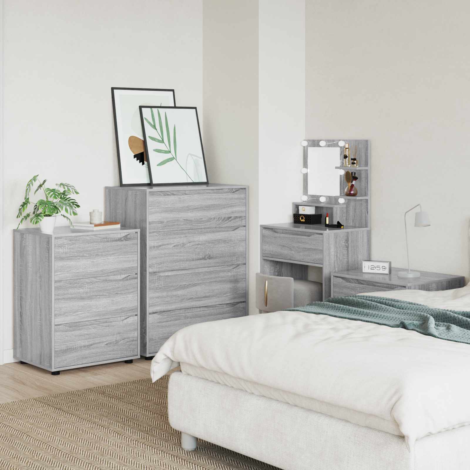 Armadio 60 x 48 x 81 cm Legno ingegnerizzato Grigio Sonoma | homemem39