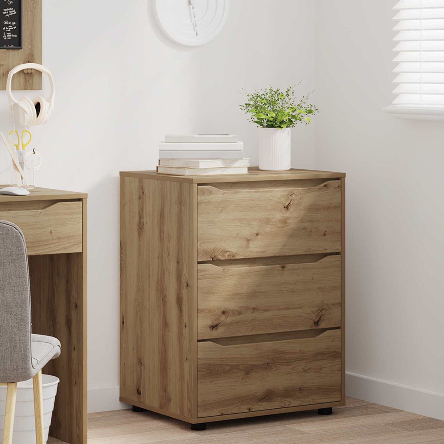 Armadio 60 x 48 x 81 cm Legno ingegnerizzato Rovere artigianale