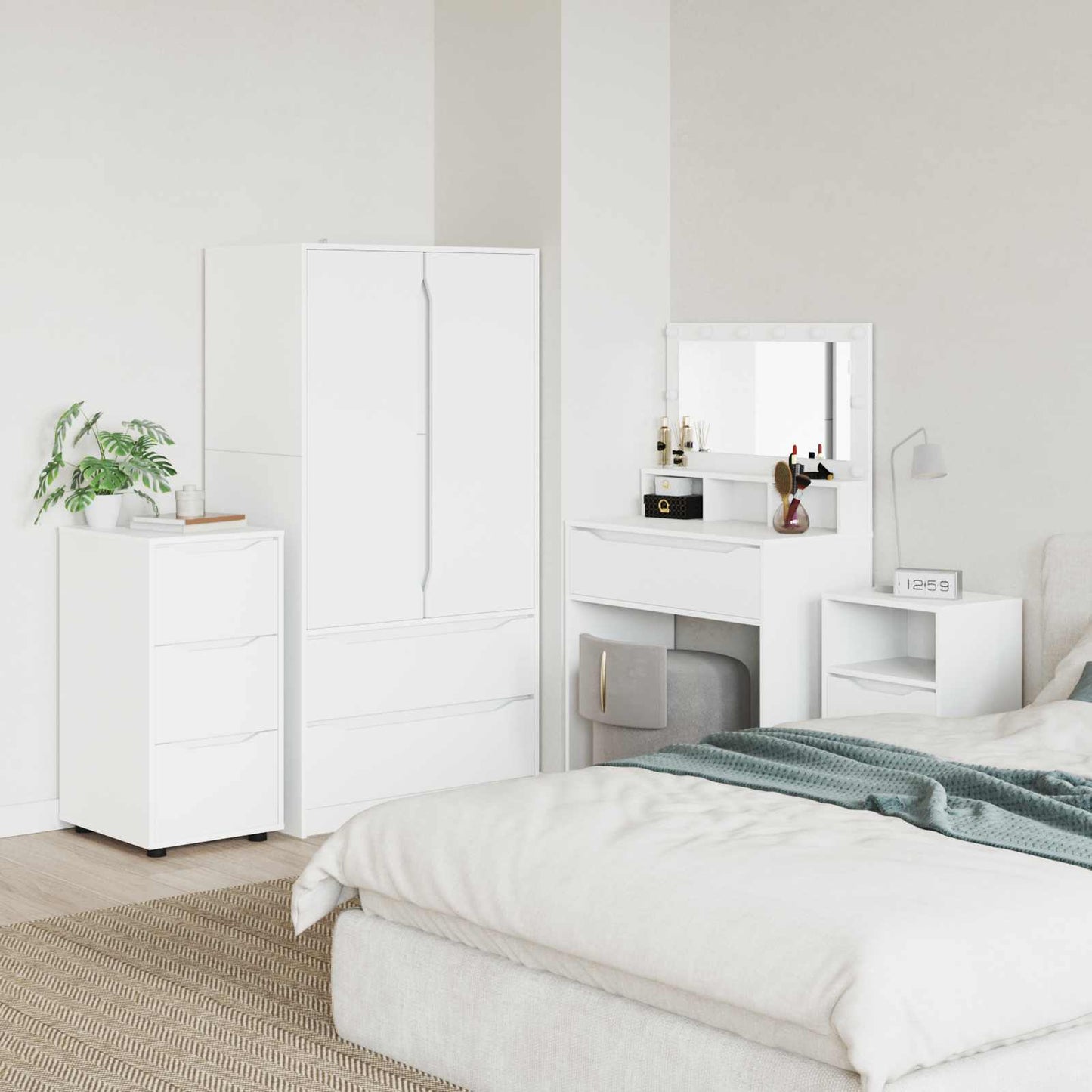 Armadio 40 x 48 x 81 cm Legno ingegnerizzato Bianco | homemem39