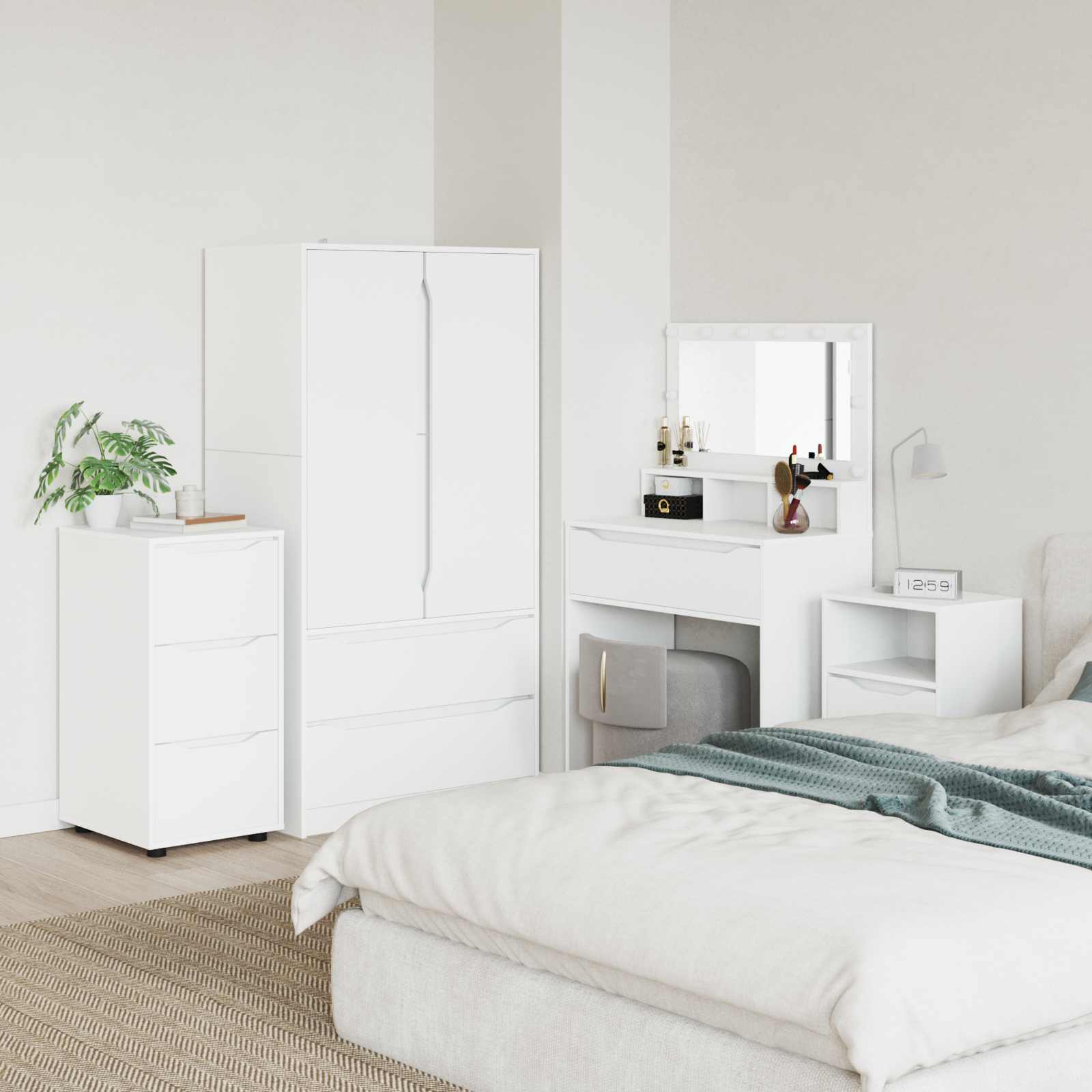 Armadio 40 x 48 x 81 cm Legno ingegnerizzato Bianco | homemem39