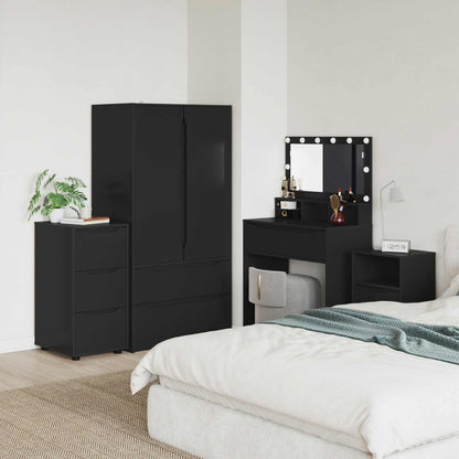 Armadio 40 x 48 x 81 cm Legno ingegnerizzato Nero