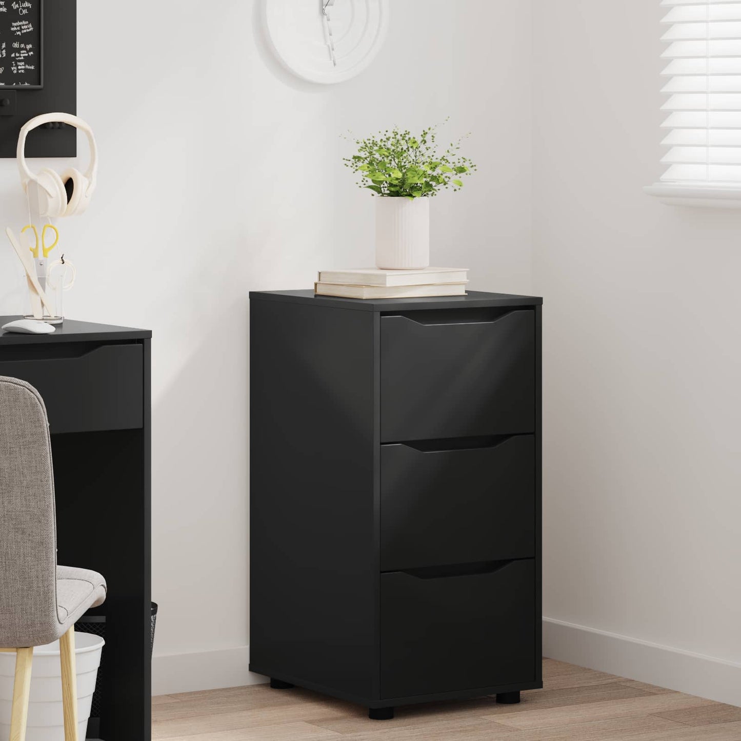 Armadio 40 x 48 x 81 cm Legno ingegnerizzato Nero | homemem39