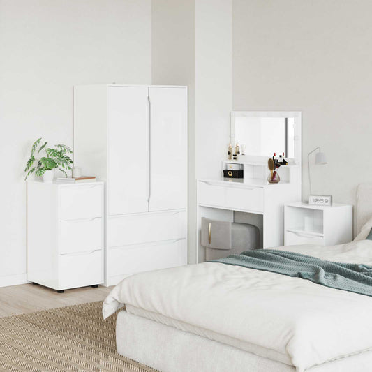Armadio 40 x 48 x 81 cm Legno ingegnerizzato Bianco Lucido | homemem39