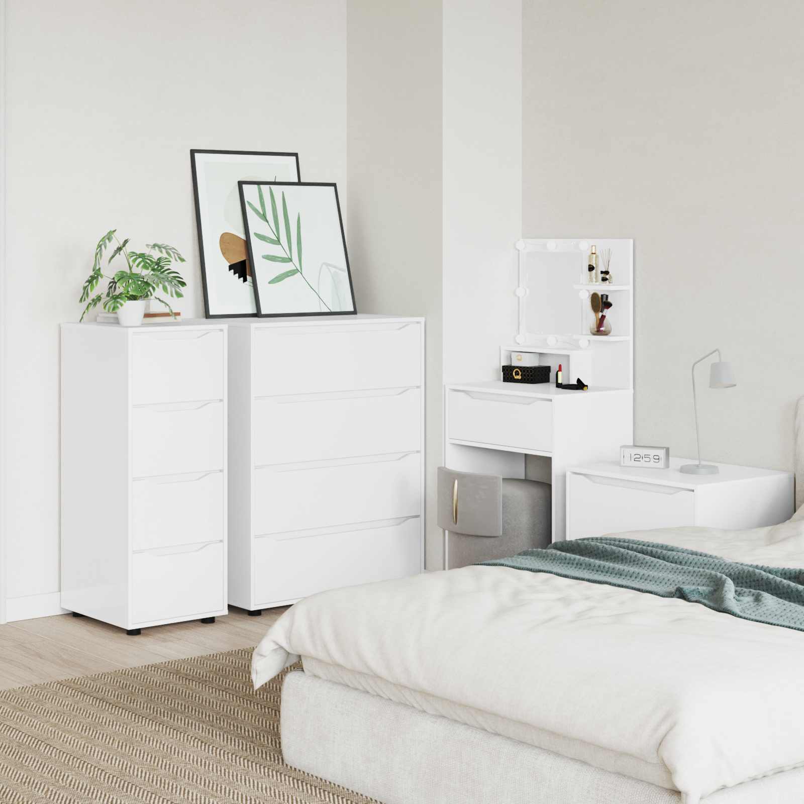 Armadio 40 x 48 x 105 cm Legno ingegnerizzato Bianco | homemem39