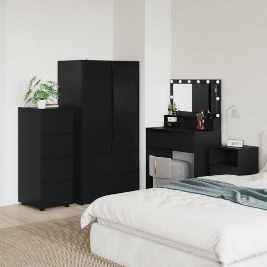 Armadio 40 x 48 x 105 cm Legno ingegnerizzato Nero