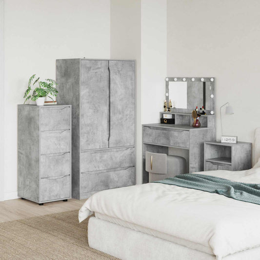 Armadio 40 x 48 x 105 cm Legno ingegnerizzato Grigio cemento | homemem39