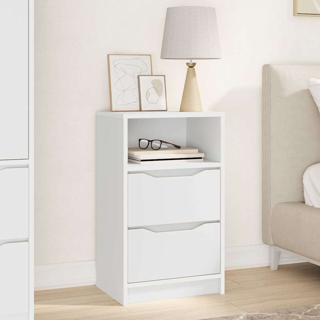 Comodino con cassetto Bianco 40 x 30 x 467 cm Legno multistrato