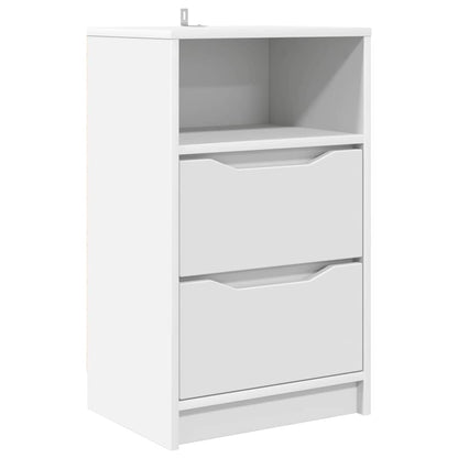 Comodino con cassetto Bianco 40 x 30 x 467 cm Legno multistrato