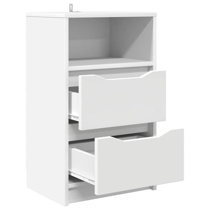 Comodino con cassetto Bianco 40 x 30 x 467 cm Legno multistrato