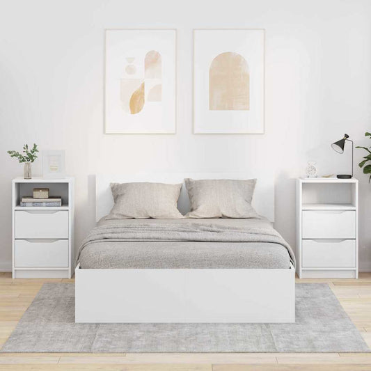 Comodini 2 pcs Bianco 40 x 30 x 467 cm Legno multistrato