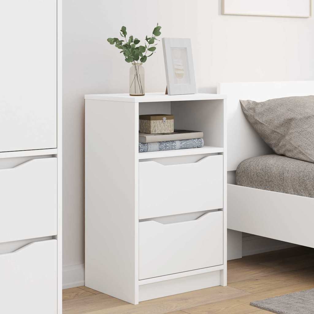 Comodini 2 pcs Bianco 40 x 30 x 467 cm Legno multistrato