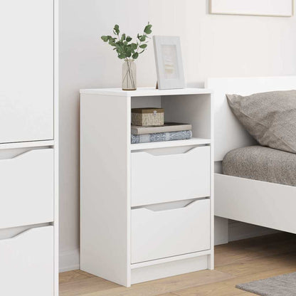 Comodini 2 pcs Bianco 40 x 30 x 467 cm Legno multistrato
