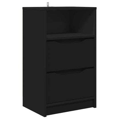 Comodino con cassetto Nero 40 x 30 x 467 cm Legno multistrato