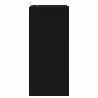 Comodino con cassetto Nero 40 x 30 x 467 cm Legno multistrato
