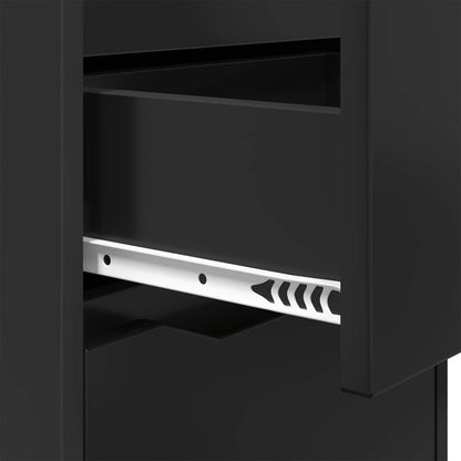Comodini 2 pz Nero 40 x 30 x 467 cm Legno ingegnerizzato