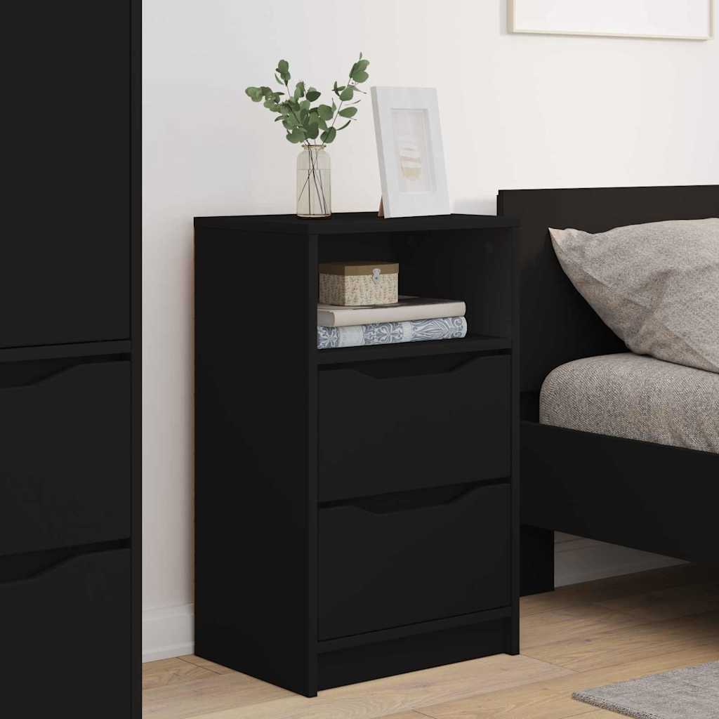 Comodini 2 pcs Nero 40 x 30 x 467 cm Legno multistrato | homemem39