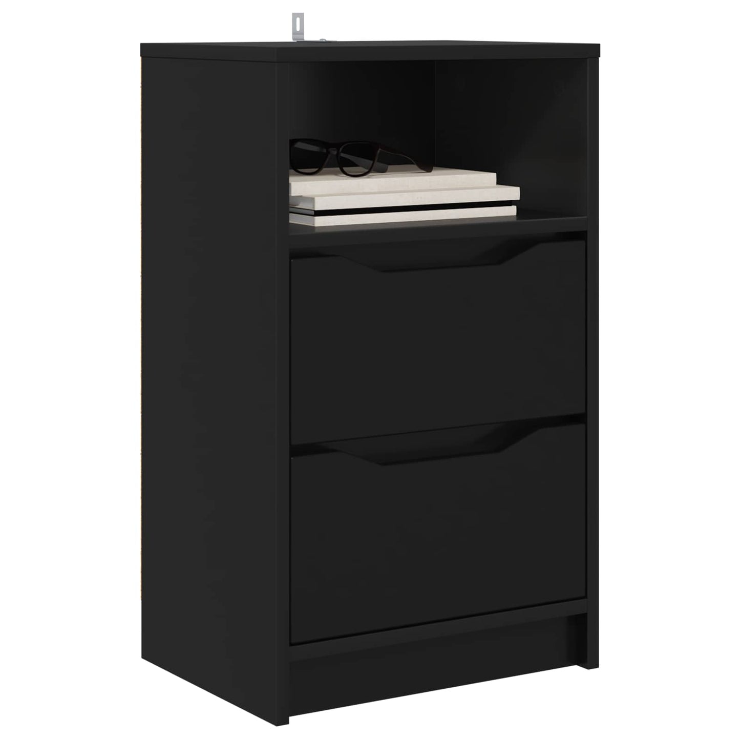 Comodini 2 pz Nero 40 x 30 x 467 cm Legno ingegnerizzato