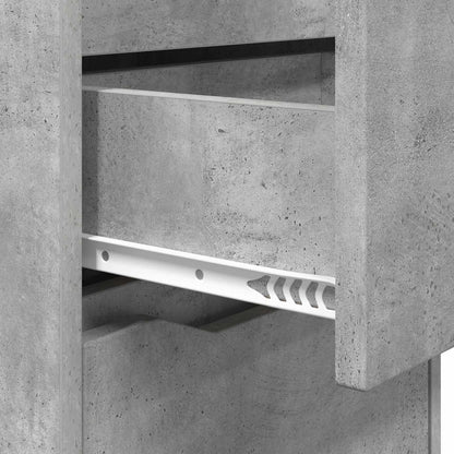 Comodino Grigio cemento 40 x 30 x 467 cm Legno ingegnerizzato