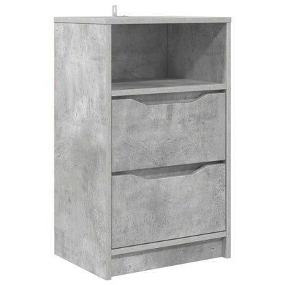 Comodino Grigio cemento 40 x 30 x 467 cm Legno ingegnerizzato