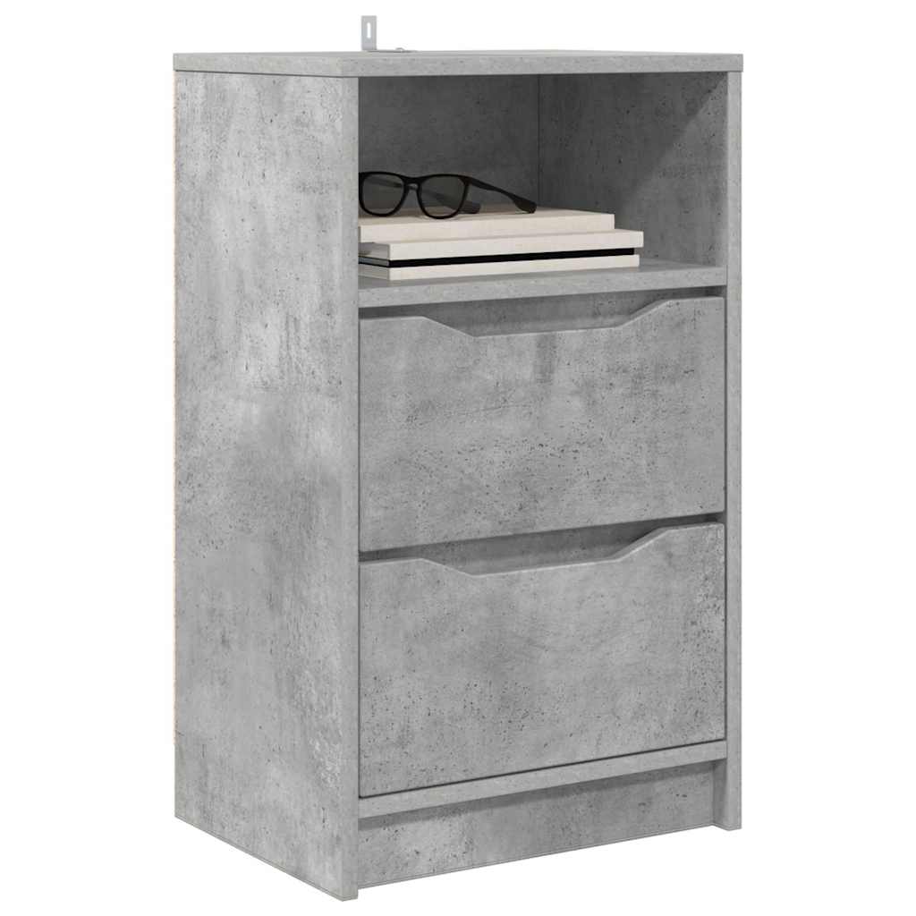 Comodino Grigio cemento 40 x 30 x 467 cm Legno multistrato