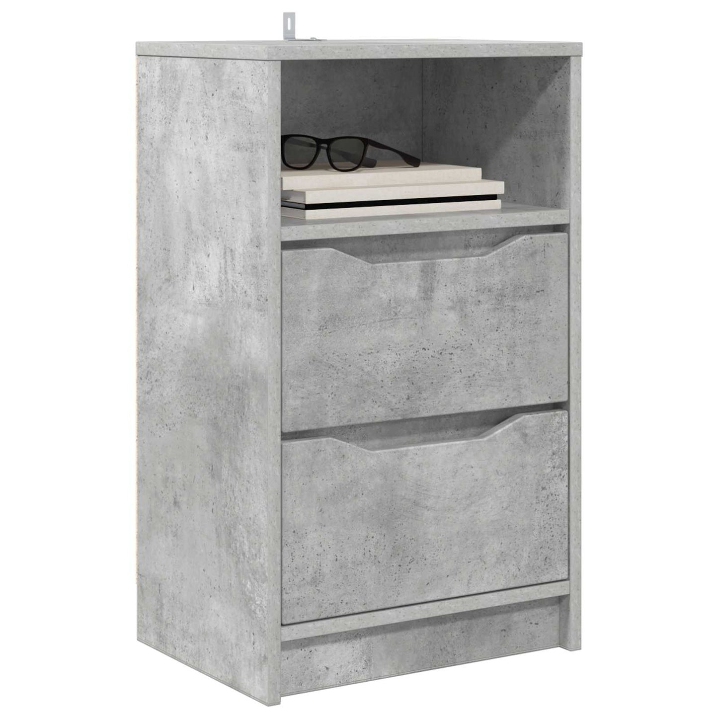Comodino Grigio cemento 40 x 30 x 467 cm Legno ingegnerizzato