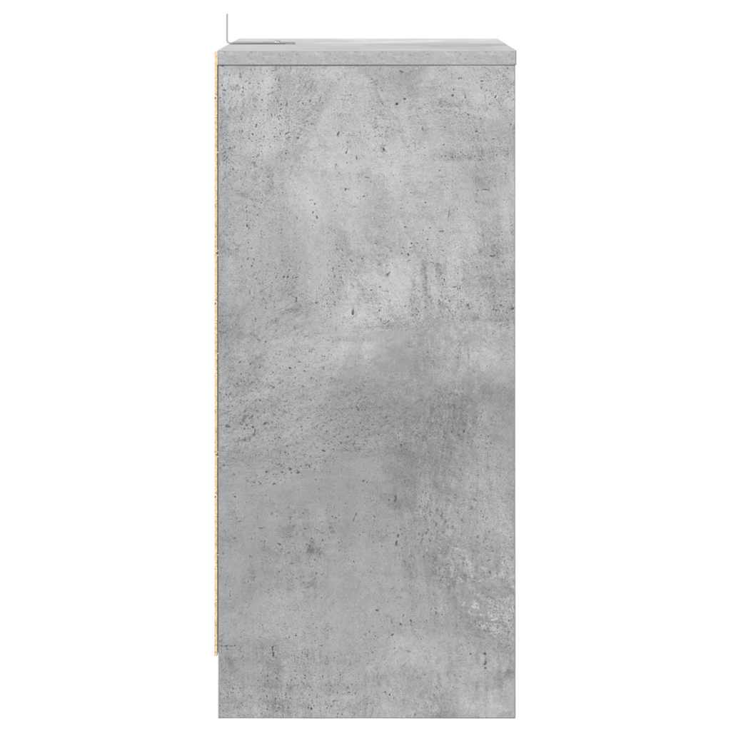 Comodino Grigio cemento 40 x 30 x 467 cm Legno multistrato
