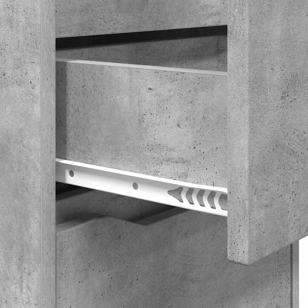 Comodini con cassetto 2 pcs Grigio cemento 40 x 30 x 467 cm | homemem39