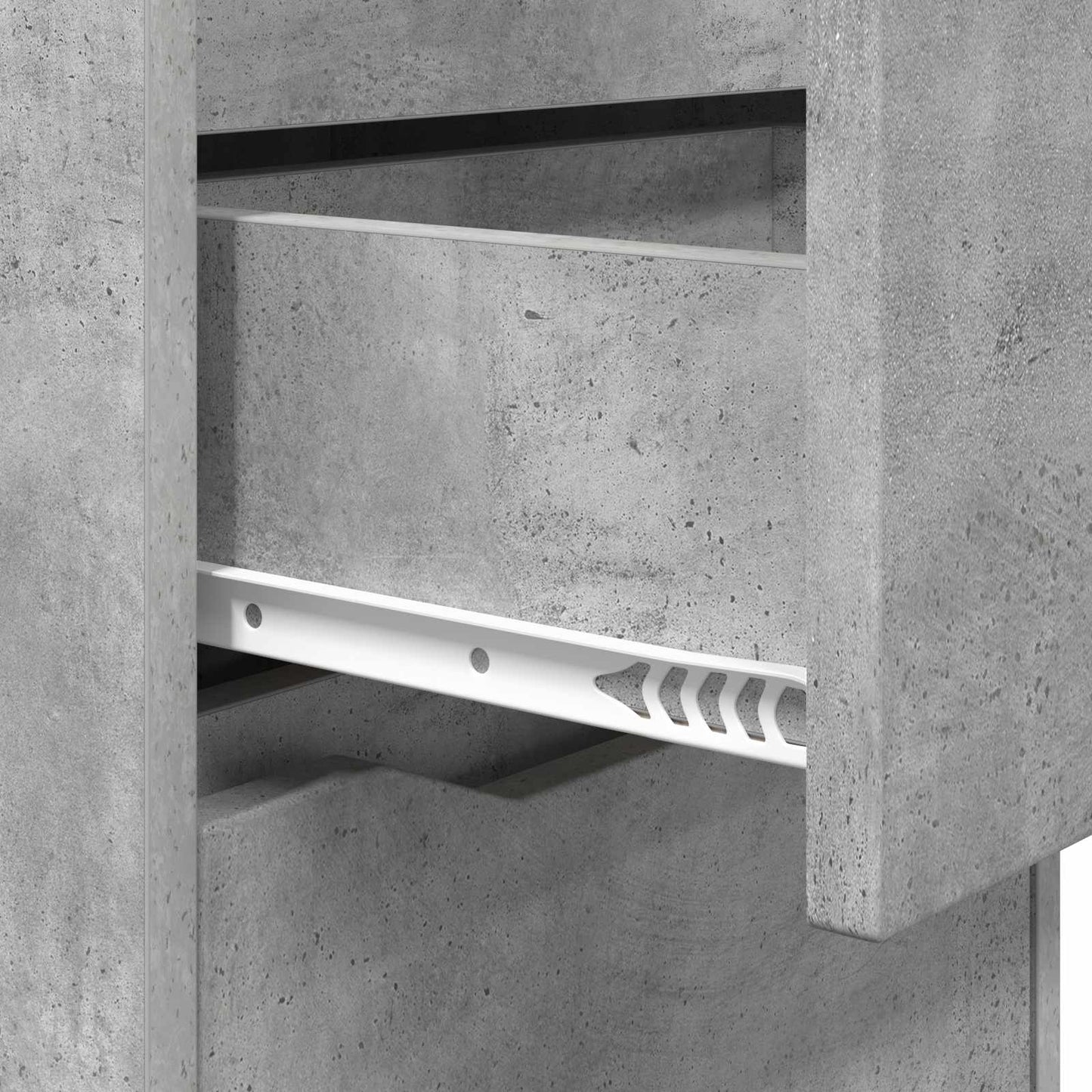 Comodini 2 pz Grigio cemento 40 x 30 x 467 cm