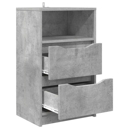 Comodini con cassetto 2 pcs Grigio cemento 40 x 30 x 467 cm | homemem39